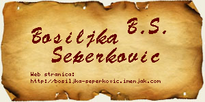Bosiljka Šeperković vizit kartica
